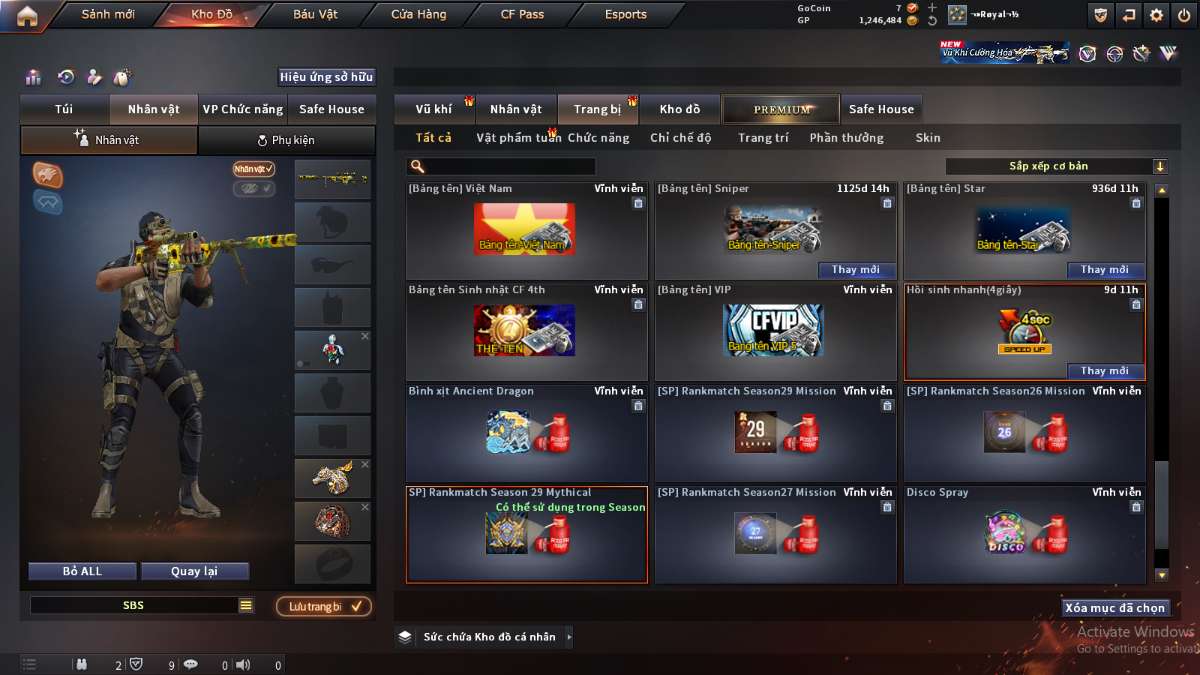 shop acc cf uy tin gia re
